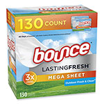 Bounce Fabric Softener Sheets, Outdoor Fresh and Clean, 130 Sheets/Box, 3 Boxes/Carton view 1
