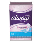 Always® Daily Panty Liners, Thin Regular, Unscented, 60 Per Box orginal image
