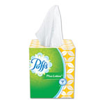Puffs Plus Lotion Facial Tissue, White, 4 Cube Packs, 56 Sheets Per Cube, 6/Case, 1344 Sheets Total view 2