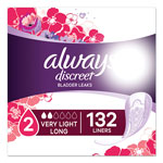 Always® Discreet Liners, Very Light, Long Length, 44 Per Box, 3/Case, 132 Total view 1