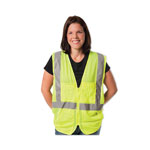 PIP ANSI Class 2 Hook and Loop Safety Vest, 2X-Large, Hi-Viz Lime Yellow view 4