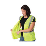 PIP ANSI Class 2 Four Pocket Zipper Safety Vest, Polyester Mesh, 2X-Large, Hi-Viz Lime Yellow view 5