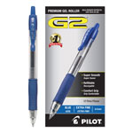 Pilot G2 Premium Retractable Gel Pen, 0.5mm, Blue Ink, Smoke Barrel, Dozen orginal image