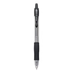 Pilot G2 Premium Retractable Gel Pen, 0.38mm, Black Ink, Clear/Black Barrel, Dozen view 2