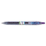 Pilot B2P Bottle-2-Pen Recycled Retractable Gel Pen, 0.7mm, Purple Ink, Translucent Blue Barrel view 1