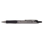 Pilot Acroball Pro Retractable Ballpoint Pen, 1mm, Black Ink, Silver Barrel, Dozen view 1