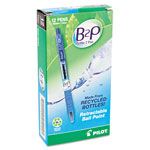 Pilot B2P Bottle-2-Pen Retractable Ballpoint Pen, 1mm, Blue Ink, Translucent Blue Barrel, Dozen view 2