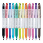Pilot FriXion Colors Erasable Stick Marker Pen, 2.5mm, Assorted Ink/Barrel, 12/Set view 1