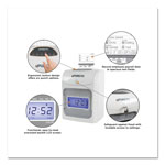 uPunch HN2500 Electronic Calculating Time Clock Bundle, LCD Display, Beige/Gray view 5