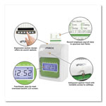 uPunch UB1000 Electronic Non-Calculating Time Clock Bundle, LCD Display, Beige/Green view 1
