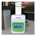uPunch UB1000 Electronic Non-Calculating Time Clock Bundle, LCD Display, Beige/Green view 5