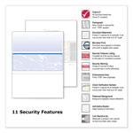 Paris Business Forms Standard Security Check, 11 Features, 8.5 x 11, Blue Marble Middle, 500/Ream view 3