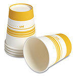 Perk™ Paper Hot Cups, 8 oz, White/Yellow, 50/Pack view 4