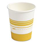 Perk™ Paper Hot Cups, 16 oz, White/Orange, 50/Pack view 1