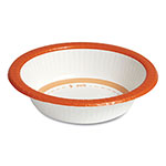 Perk™ Heavy-Weight Paper Bowls, 12 oz, White/Orange, 125/Pack, 4 Packs/Carton view 2