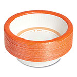 Perk™ Heavy-Weight Paper Bowls, 12 oz, White/Orange, 125/Pack, 4 Packs/Carton view 3