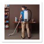 Pro Team Super Coach Pro 10 Backpack Vacuum with Xover Fixed-Length Two-Piece Wand, 10 qt Tank Capacity, Gray/Purple view 4