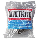 Kurly Kate Stainless Steel Scrubbers, Large, Steel Gray, 12 Scrubbers/Bag, 6 Bags/Carton view 1