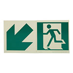 LumAware Photoluminescent Modular Running Man Sign with Arrow, 6