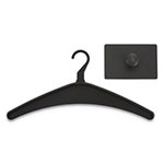 Quartet® Magnetic Coat Hook with Heavy-Duty Hanger, Metal Hook, Black view 1
