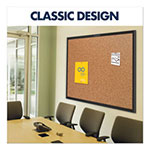 Quartet® Classic Series Cork Bulletin Board, 36x24, Black Aluminum Frame view 1