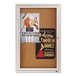 Quartet® Enclosed Bulletin Board, Natural Cork/Fiberboard, 24 x 36, Silver Aluminum Frame view 2