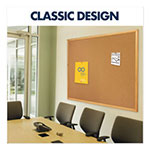 Quartet® Classic Series Cork Bulletin Board, 36 x 24, Oak Finish Frame view 5