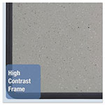 Quartet® Contour Granite Gray Tack Board, 36 x 24, Black Frame view 3