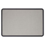 Quartet® Contour Fabric Bulletin Board, 36 x 24, Gray Surface, Black Plastic Frame view 5