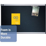 Quartet® Prestige Embossed Foam Bulletin Board, 72 x 48, Black, Aluminum Frame view 1