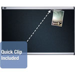 Quartet® Prestige Embossed Foam Bulletin Board, 72 x 48, Black, Aluminum Frame view 2