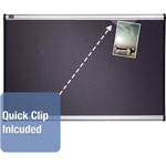 Quartet® Prestige Bulletin Board, Diamond Mesh Fabric, 48 x 36, Gray/Aluminum Frame view 1