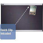 Quartet® Prestige Bulletin Board, Diamond Mesh Fabric, 48 x 36, Gray/Aluminum Frame view 3