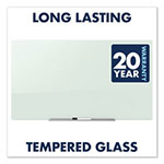 Quartet® InvisaMount Magnetic Glass Marker Board, Frameless, 85
