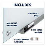 Quartet® Infinity Magnetic Glass Marker Board, 96 x 48, White view 4