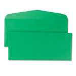 Quality Park Colored Envelope, #10, Bankers Flap, Gummed Closure, 4.13 x 9.5, Green, 25/Pack view 2