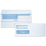 Quality Park Double Window Redi-Seal Security-Tinted Envelope, #10, Commercial Flap, Redi-Seal Closure, 4.13 x 9.5, White, 500/Box view 1