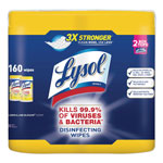 Lysol Disinfecting Wipes, 7 x 8, Lemon and Lime Blossom, 80 Wipes/Canister, 2 Canisters/Pack orginal image