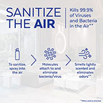 Lysol Air Sanitizer Spray, Simple Fresh, 10 oz Aerosol Spray, 6/Carton view 2