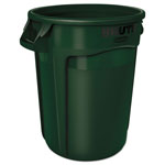 Rubbermaid Round Brute Container, Plastic, 32 gal, Dark Green orginal image