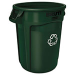 Rubbermaid Round Brute Container, Plastic, 32 gal, Dark Green view 1