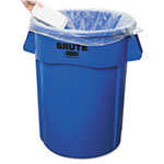 Rubbermaid Brute Vented Trash Receptacle, Round, 44 gal, Blue view 1