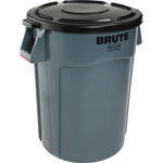 Rubbermaid Brute 44-gallon Vented Container, 44 gal Capacity, Gray, 4/Carton view 2