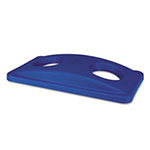 Rubbermaid Lid for Slim Jim Bottle Recycling Container, 20.38w x 11.38d x 2.75h, Blue view 4