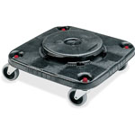 Rubbermaid Brute Square Container Dolly, 300 lb Capacity, Plastic, x 17.3