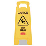 Rubbermaid Caution Wet Floor Floor Sign, Plastic, 11 x 12 x 25, Bright Yellow view 2