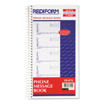 Rediform Telephone Message Book, Two-Part Carbonless, 5 x 2.75, 4 Forms/Sheet, 400 Forms Total view 1