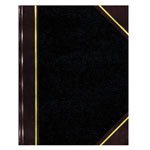 National Brand Texthide Eye-Ease Record Book, Black/Burgundy/Gold Cover, 10.38 x 8.38 Sheets, 150 Sheets/Book view 1