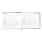 National Brand Hardcover Visitor Register Book, Burgundy Cover, 9.78 x 8.5 Sheets, 128 Sheets/Book view 1