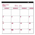 Brownline Monthly Desk Pad Calendar, 22 x 17, White/Burgundy Sheets, Black Binding, Clear Corners, 12-Month (Jan to Dec): 2024 view 3
